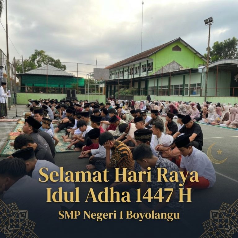 Keluarga Besar SMP Negeri 1 Boyolangu Mengucapkan Selamat Hari Raya Idul Adha